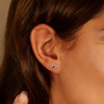 Orecchini personalizzati con pietra di parto Singolo orecchino Dainty Gioielli Compleanno Anniversario Regalo per le donne