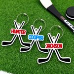 Portachiavi personalizzato in acrilico per Hockey con nome Regalo di compleanno per giocatore di Hockey Amante dello sport