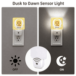 Personalized Cute Animal Star Name LED Plug-In Night Light with Light Sensor Room Decor Birthday Christmas Gift for Pet Lovers