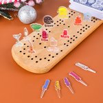 Personalised Family Game Night Food Themed Acrylic Cribbage Pegs with Name Travel Camping Birthday Gift for Cribbage Lovers