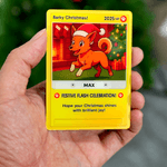 Personligt roligt glitterklassiskt fotospelkort med skyddande omslag och träställ Födelsedagskalas Present till familj vänner husdjursälskare