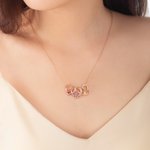 Personalized 1-6 Name Heart Pendants Necklace with Birthstone Dainty Jewellery Birthday Anniversary Christmas Gift for Women