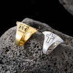 Personalized Episcopal Seal Design Bishop Ring with Text Apostolic Jewelry Pastoral Anniversary Gift for Clergy Apostle