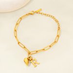 Personalised Magnetic Heart Matching Bracelets with Initial Anniversary Birthday Gift for Couple Lover