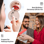 Personalised Birth Flower Folding Pocket Makeup Mirror with Name Makeup Tools Birthday Bridesmaid Gift for Her