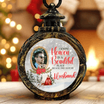 Personalized Photo Frame Design LED  Flameless Candle Ornament with Name Christmas Tree Decor Sympathy Memorial Gift for Loss of Loved One