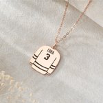 Personalized Hockey Jersey Pendant Necklace with Name and Number Dainty Jewellery Birthday Christmas Gift for Hockey Player Teammate