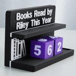 Personalised Multicolor 3D-Printed Flexible Counting Books Read Tracker with Name Bookshelf Decor Birthday Gift for Readers Bookworms
