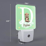 Personalized Cute Animal Star Name LED Plug-In Night Light with Light Sensor Room Decor Birthday Christmas Gift for Pet Lovers