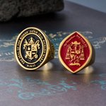 Personalized Episcopal Seal Design Bishop Ring with Text Apostolic Jewelry Pastoral Anniversary Gift for Clergy Apostle