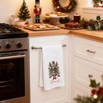 Personalized Nutcracker Waffle Tea Towel with Name Kitchen Decor Christmas Gift for Family Friend