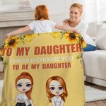 Personlig blommig tecknad karaktär mångfärgad mjuk kasta filt med namn heminredning jul födelsedagspresent för familj dotter