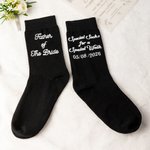Calcetines de boda personalizados 100% algodón para hombre con fecha y texto regalo de compromiso o boda para el padre de la novia o el suegro