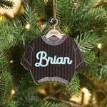 Personalized Chunky Knit Sweater Acrylic Ornament with Name and Birth Information Home Tree Decor Baby's 1st Christmas Gift for New Baby New Parent