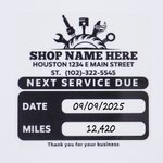 Pegatinas personalizadas multicolores para el parabrisas con el nombre de la empresa del coche Etiquetas transparentes para el próximo servicio Regalo diario para el cliente de la empresa del coche