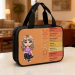 Personalized Bible Verse Cartoon Character Bible Storage Bag Daily Use Thanksgiving Day Christening Gift for Christian Family Friends