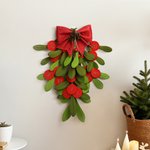 Calendario de Navidad personalizado con diseño de muérdago y música Tarjetas de películas y tarjetas de felicitación Decoración navideña de pared Regalo para parejas