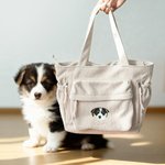 Personalized Embroidered Pet Avatar Corduroy Zipper Shoulder Tote Bag with Name Travel Accessories Birthday Christmas Gift for Pet Lovers Friends