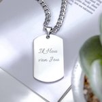 Gepersonaliseerde Roestvrij Staal Foto Ketting Dog Tag Ketting Verjaardag Jubileumcadeau voor Heren