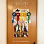 Personalised Horse Show Ribbon Badge  Holder with Text Equestrian Award Display Birthday Game Day Team Gift for Horse Rider Lover