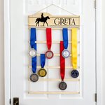 Personalised Horse Show Ribbon Badge  Holder with Text Equestrian Award Display Birthday Game Day Team Gift for Horse Rider Lover