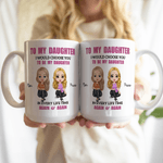 Personalized Cartoon Character 11 oz 15 oz Ceramic Coffee Mug with Names Daily Use Birthday Gift for Daughter