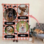 Foto de mascota personalizada Manta suave con nombre y texto Decoración del hogar Cumpleaños Regalo conmemorativo para dueño de mascota Amante de la familia Amigo