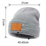 Personalised Comic Style Cartoon Character Soft Knitted Beanie Hat with Name Winter Accessory Birthday Gift for Men Women Family