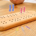 Personalized Family Game Night Food Themed Acrylic Cribbage Pegs with Name Travel Camping Birthday Gift for Cribbage Lovers