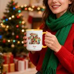 Personalised Happy HoHoHo to You Christmas Initial  Ceramic Coffee Mug with Name Christmas Gift for Family Kids