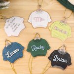 Personalized Chunky Knit Sweater Acrylic Ornament with Name and Birth Information Home Tree Decor Baby's 1st Christmas Gift for New Baby New Parent