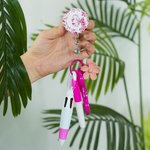 Personalized Chinoiserie Floral Badge Reel with Initial and Badge Buddy Birthday Appreciation Gift for Nurse Doctor