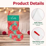 Personalized Christmas Tree Multiple Pattern Nutcracker Stocking with Name and Initial Christmas Gift for Family Friends Kids