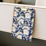 Personalized Floral A4 Clipboard with Name PP Inner Page and Notepad Office Supplies Birthday Gift for Teacher Student Office Staff