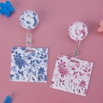 Personalized Chinoiserie Floral Badge Reel with Initial and Badge Buddy Birthday Appreciation Gift for Nurse Doctor