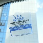 Pegatinas personalizadas multicolores para el parabrisas con el nombre de la empresa del coche Etiquetas transparentes para el próximo servicio Regalo diario para el cliente de la empresa del coche