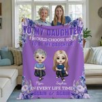 Personlig blommig tecknad karaktär mångfärgad mjuk kasta filt med namn heminredning jul födelsedagspresent för familj dotter