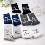 Calcetines de boda personalizados 100% algodón para hombre con fecha y texto regalo de compromiso o boda para el padre de la novia o el suegro