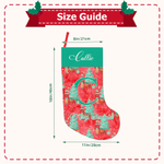 Personalized Christmas Tree Multiple Pattern Nutcracker Stocking with Name and Initial Christmas Gift for Family Friends Kids