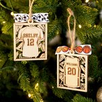 Personlig sporttröja träprydnad med namn och nummer heminredning julklapp för spelare sportälskare