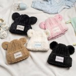 Gepersonaliseerde schattige beer oren winddicht bont muts met borduren naam Baby Shower Gift voor baby peuter