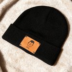 Personalised Comic Style Cartoon Character Soft Knitted Beanie Hat with Name Winter Accessory Birthday Gift for Men Women Family