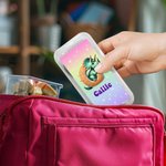 Personalized Cute Fantasy Unicorn Dinosaur Food-Grade Kid's Fork Spoon Knife 3 Pcs Cutlery Set with Name and Initial Daily Use Birthday Gift for Kids