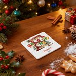 Personalised Happy HoHoHo to You Christmas Initial  Ceramic Coffee Mug with Name Christmas Gift for Family Kids