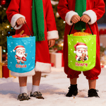 Personalised Cartoon Santa Claus Character LED Light Bucket Bag with Name Christmas Party Gift for Children Teenagers