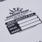 Pegatinas personalizadas multicolores para el parabrisas con el nombre de la empresa del coche Etiquetas transparentes para el próximo servicio Regalo diario para el cliente de la empresa del coche