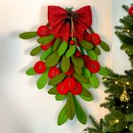 Calendario de Navidad personalizado con diseño de muérdago y música Tarjetas de películas y tarjetas de felicitación Decoración navideña de pared Regalo para parejas