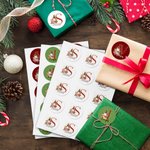 Personalized Christmas Tree Snowman Initial Set of 2 Waterproof Stickers with Name Christmas Party Favors for Kids Family Friends