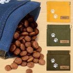 Gepersonaliseerde Multicolor Dog Paw Dog Treat Pouch met naam Outdoor Dog Walking Bag Houder Snack Beloning Gift voor dierenliefhebbers