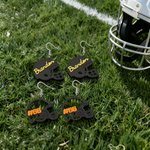 Personalized 3D Football Helmet Earrings with Name Number and Text Fashion Jewellery Birthday Game Day Gift for Football Lovers Women
